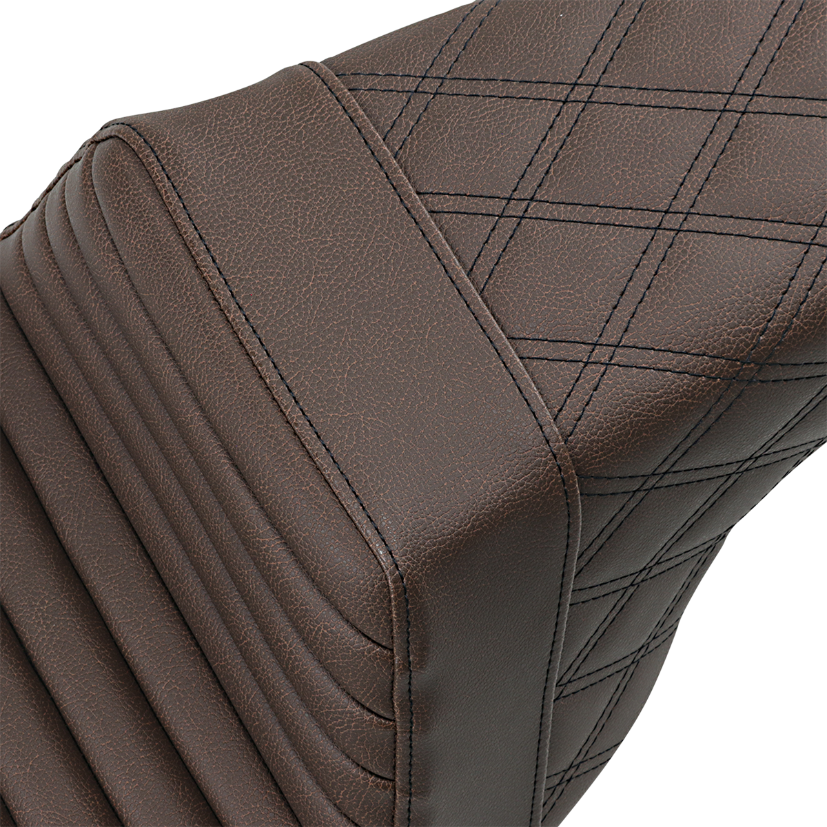 Step-Up Seat - Front Tuck-N-Roll/Rear Lattice Stitch - Brown