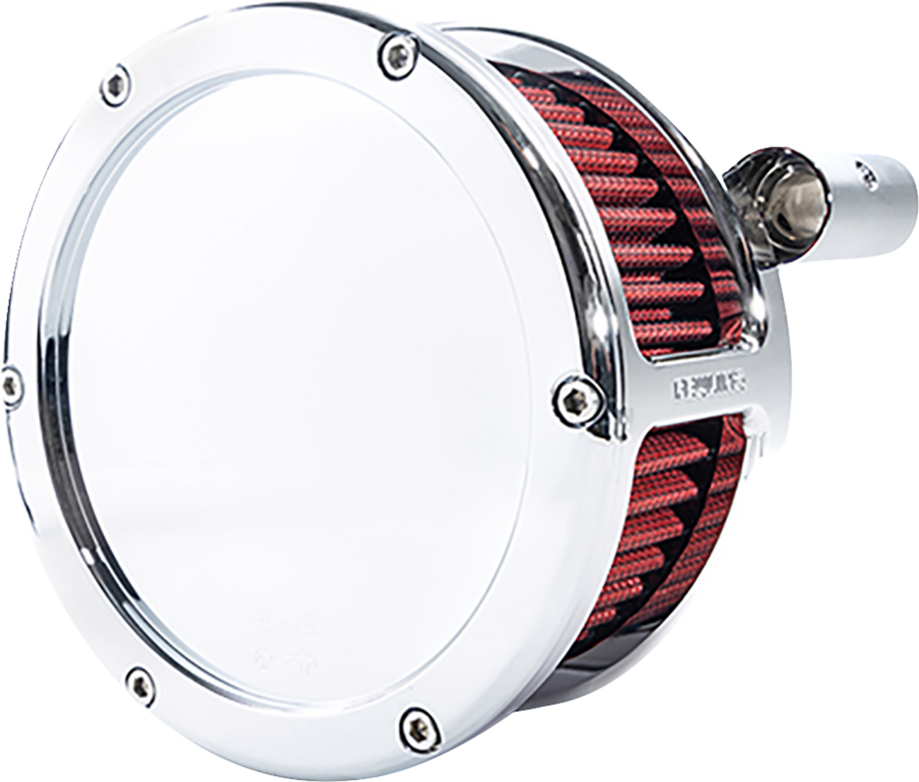 BA Air Cleaner Kit - Chrome With Red Filter - Twin Cam