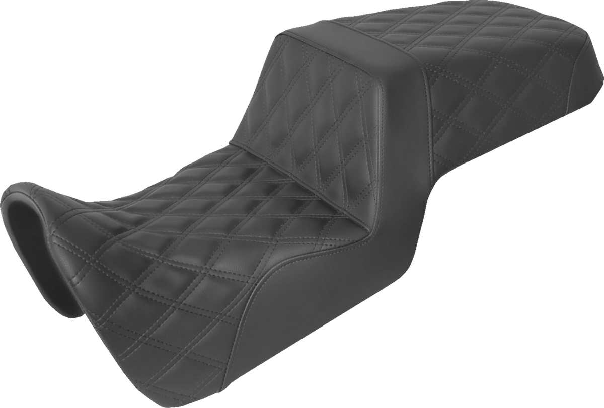 Step-Up Seat - Full Lattice Stitch - Black - Pan America '21-'24