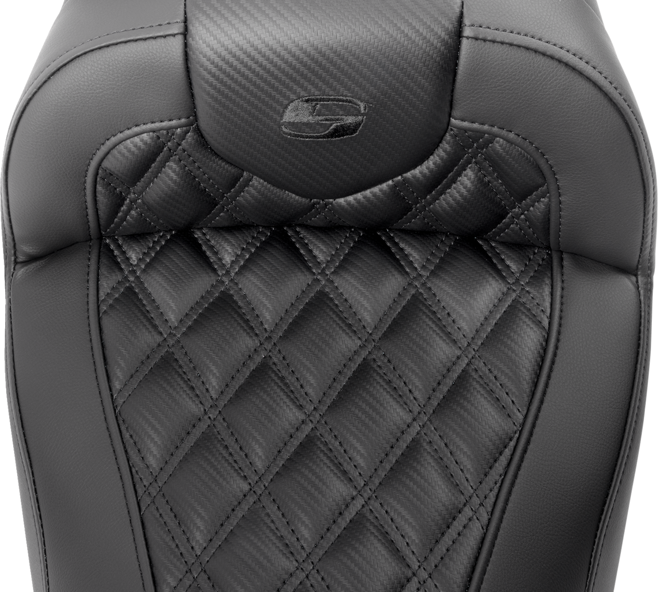 RoadSofa™ Seat - With Backrest - Carbon Fiber - Lattice Stitch - FLTR/FLHX '23-'24