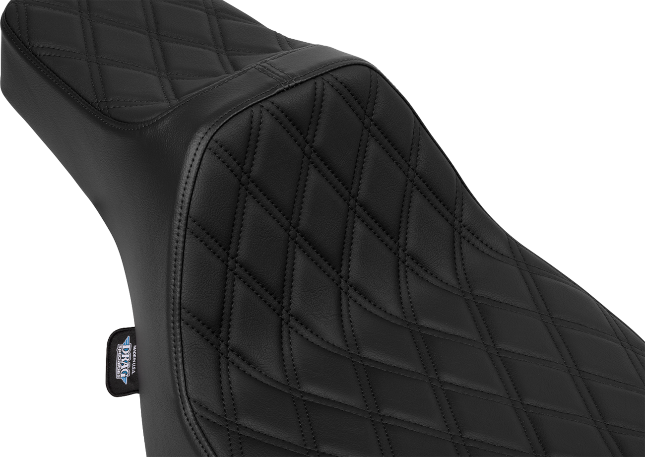 Extended Reach Predator III Seat - Vinyl - Black Double Diamond Stitch - FLH/FLT '23-'25