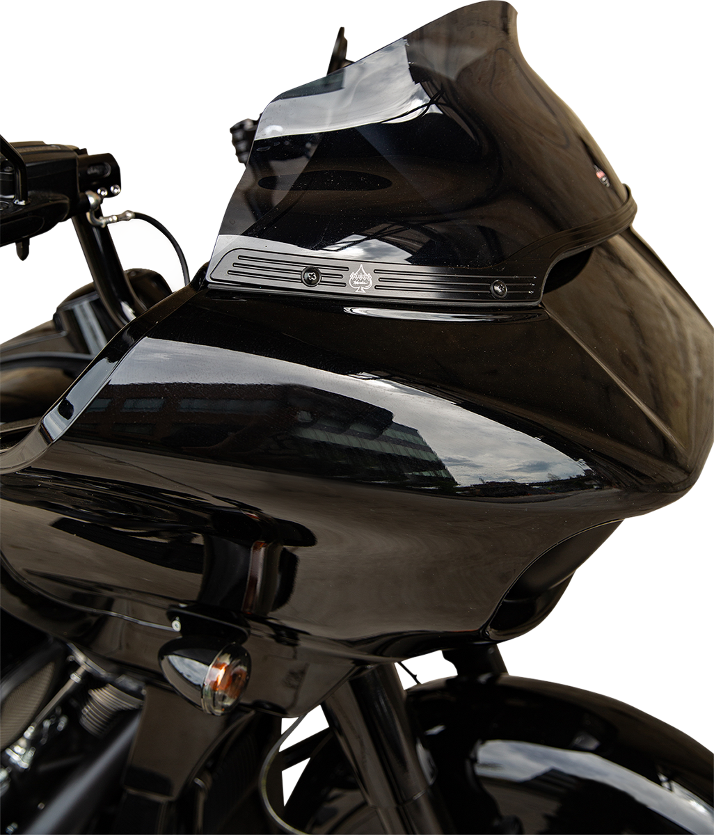 Flare® Windshield Trim - Logo - Black W/ Contrast Logo - '15-'25 FLTR