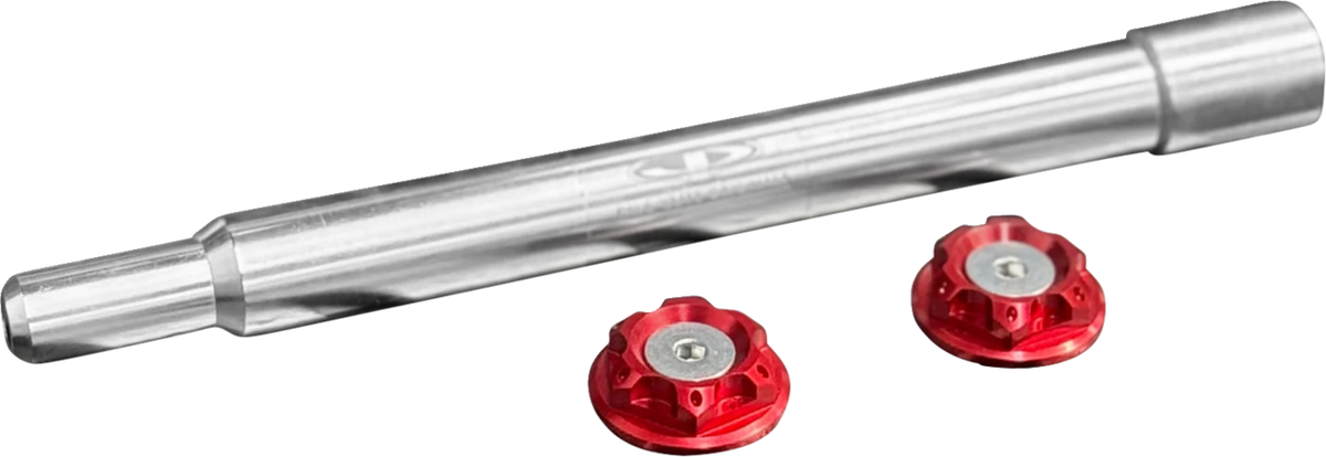 Y-Axle With Turret Style Axle Cover Kit - Custom - Front - Red - 1"