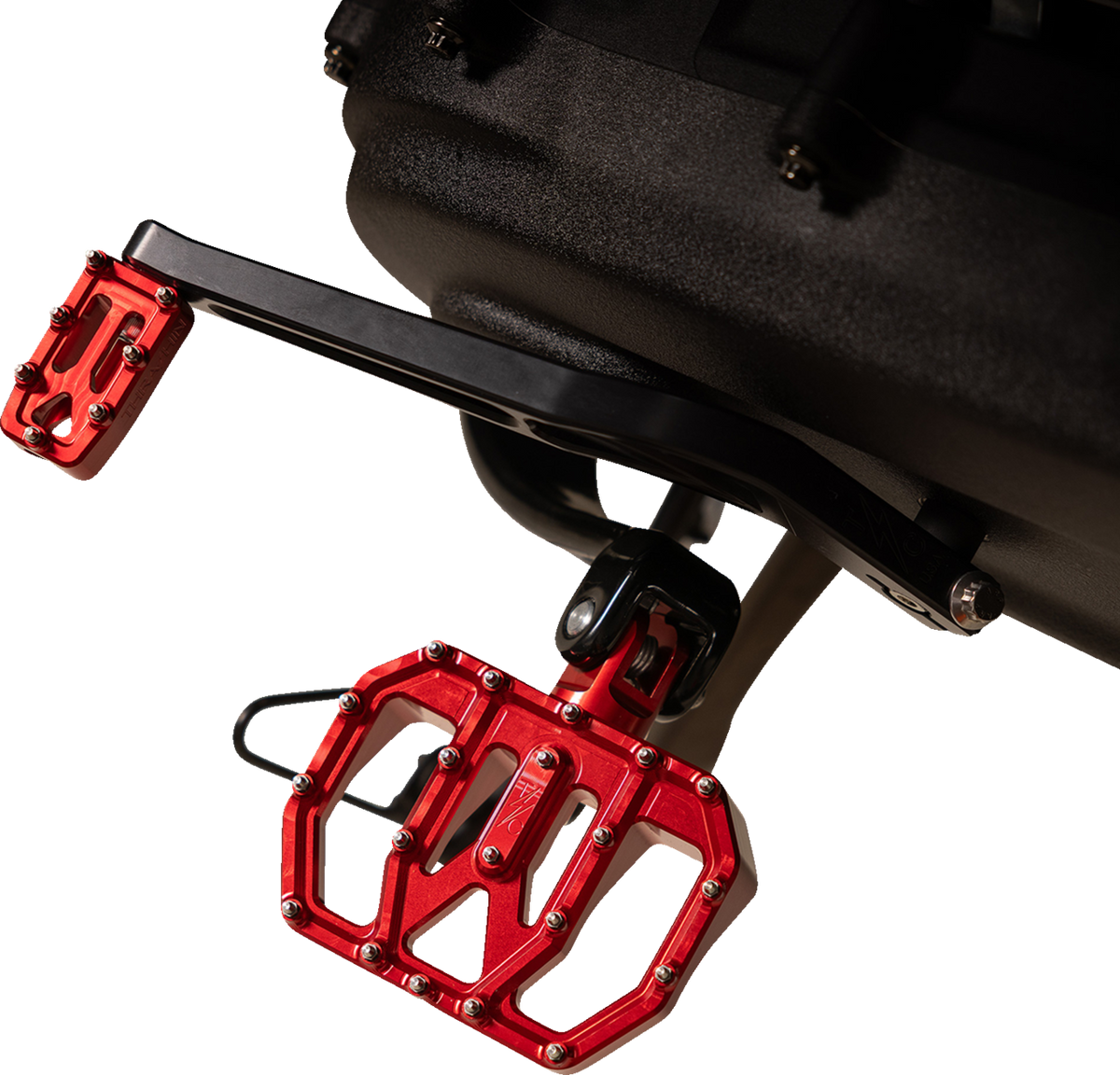 Mini Aggressor Floorboards - Red - Rear