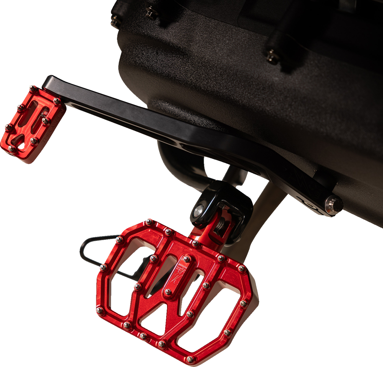 Mini Aggressor Floorboards - Red - Rear