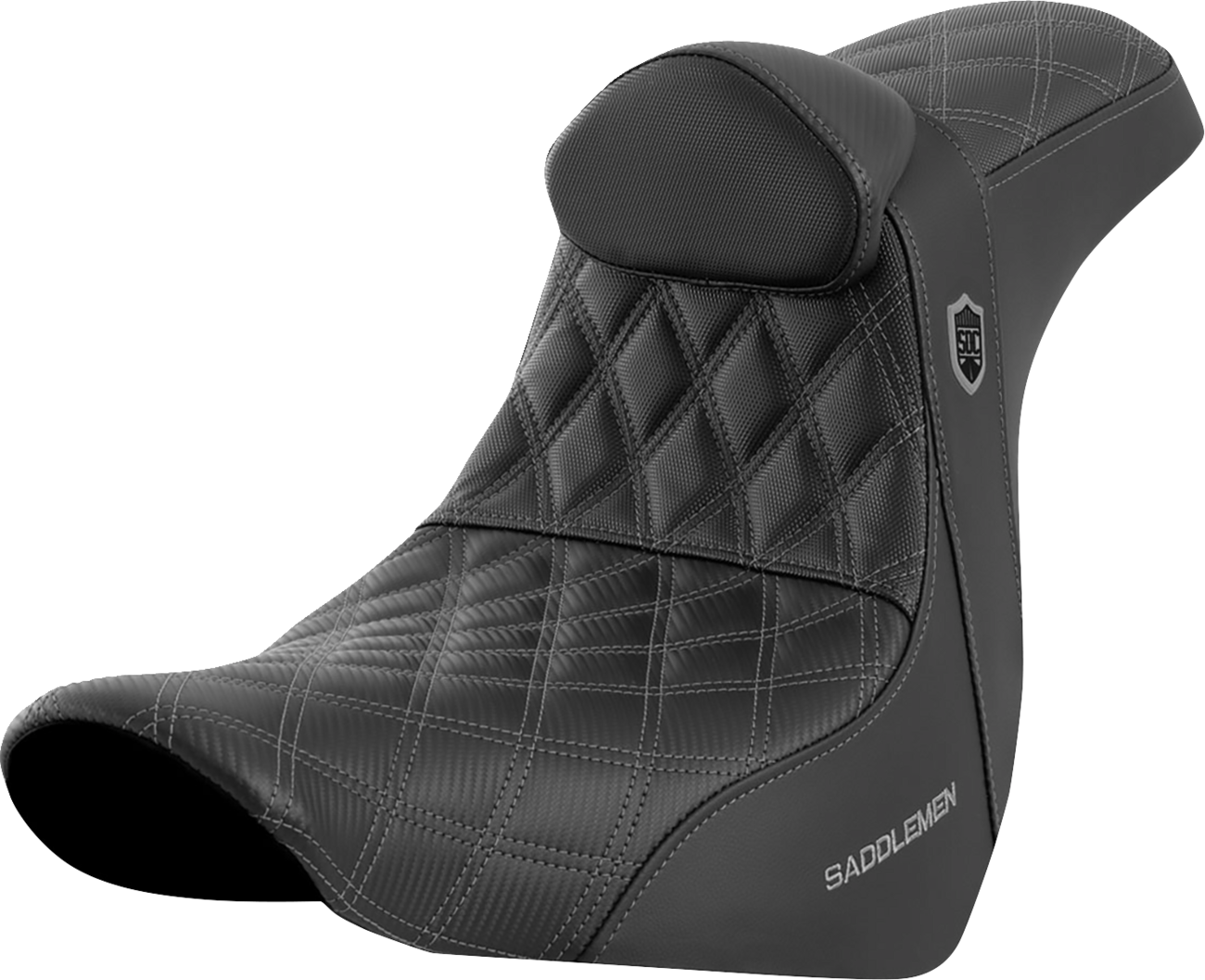 Pro Series SDC Performance Seat - W/ Backrest - Gray Stitch - FL/FX '18-'23