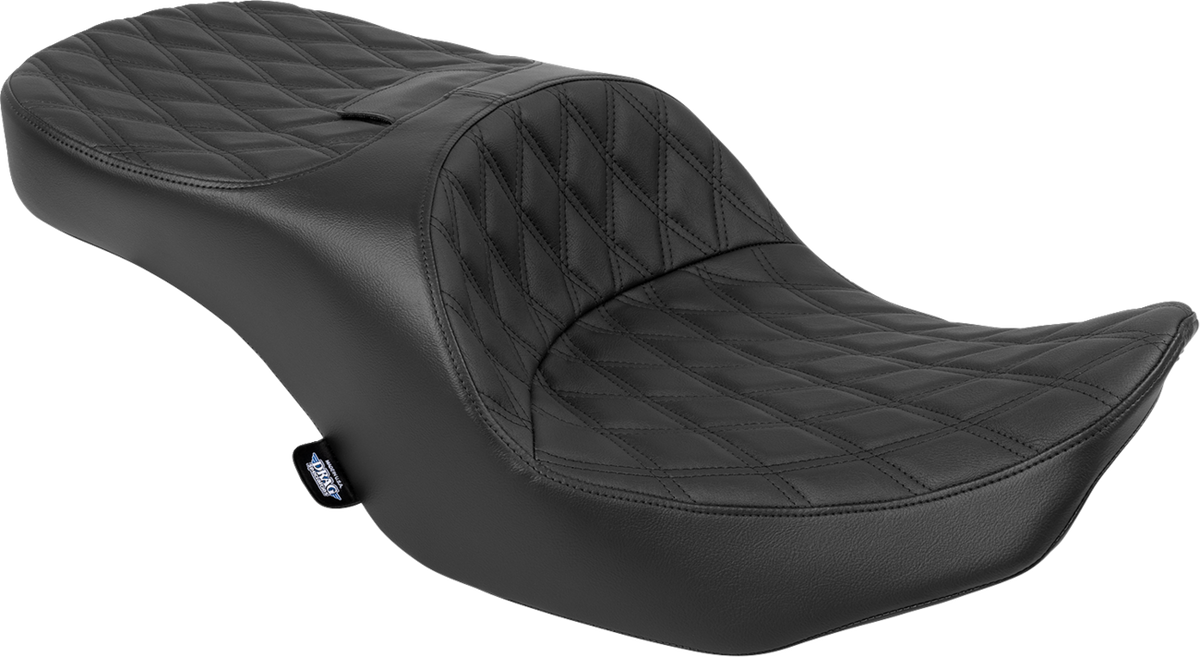 Forward Position Freedom Seat - Vinyl/Solar Leather - Black Double Diamond Stitch - FLH/FLT '23-'25