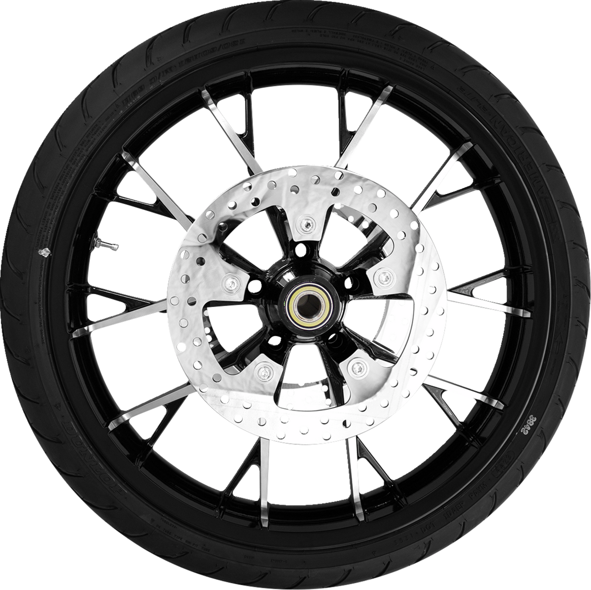 Marlin Front Wheel - Black Cut (21") | Rotors (11.8") | Dunlop Tire (130/60b21)