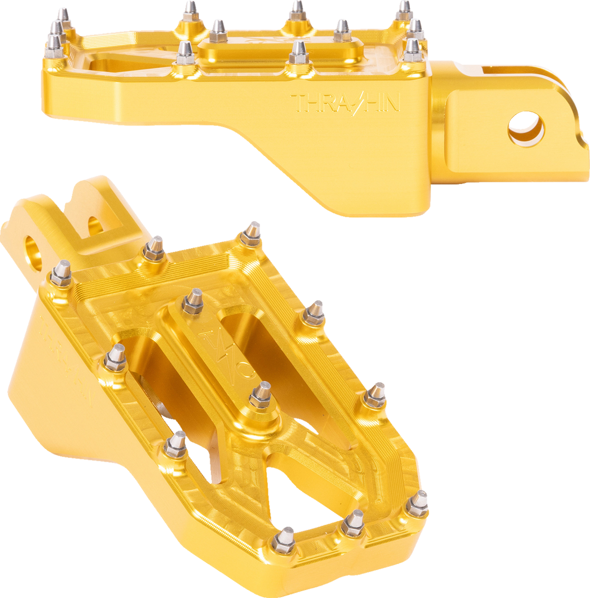Aggressor Foot Pegs - Front - Gold - FL/FX '18-'25