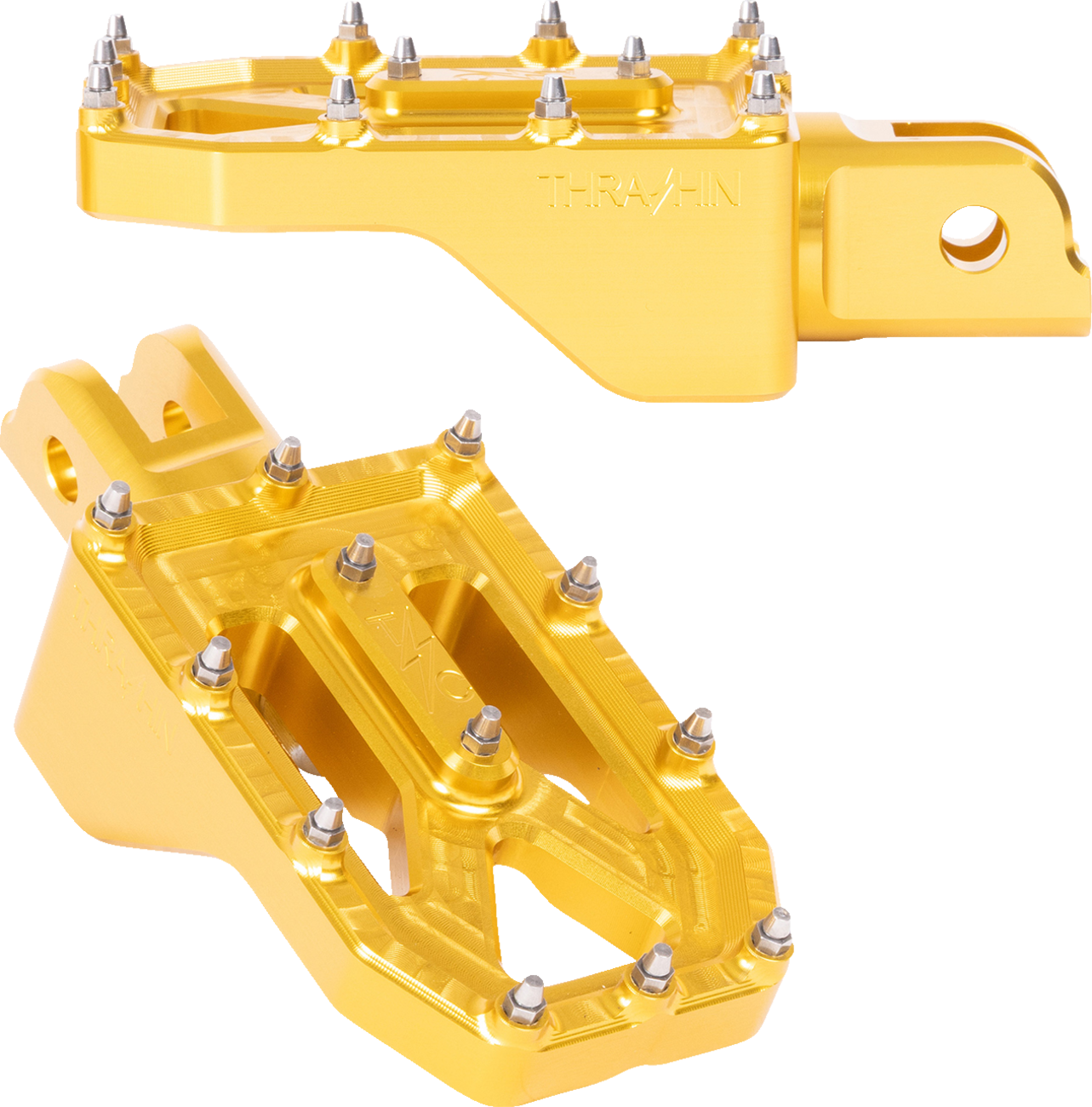 Aggressor Foot Pegs - Front - Gold - FL/FX '18-'25