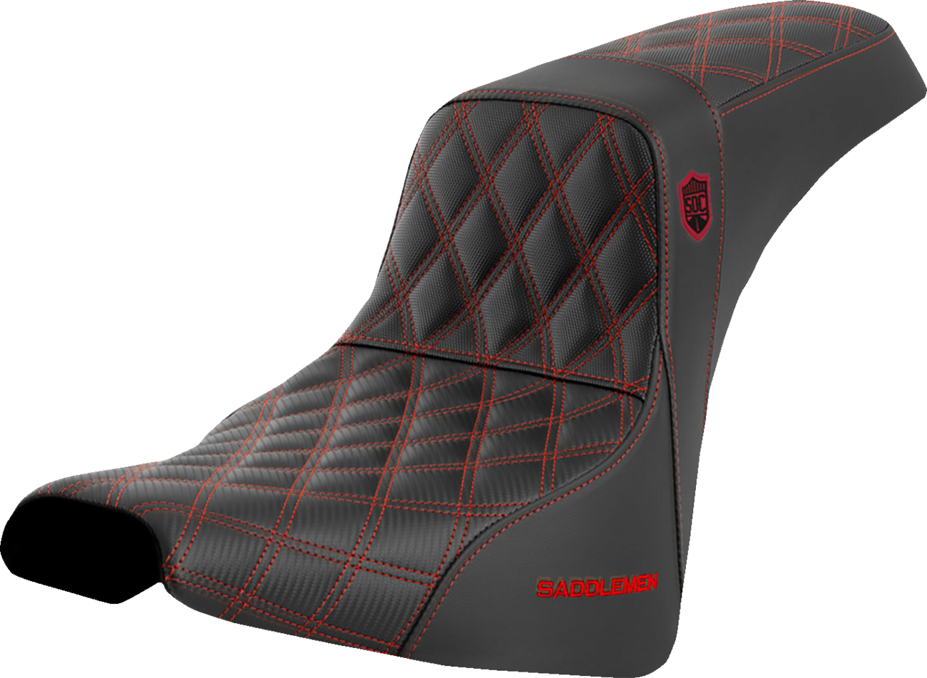 Pro Series SDC Performance Seat - W/O Backrest - Red Stitch - FXBB/FXST '18-'23