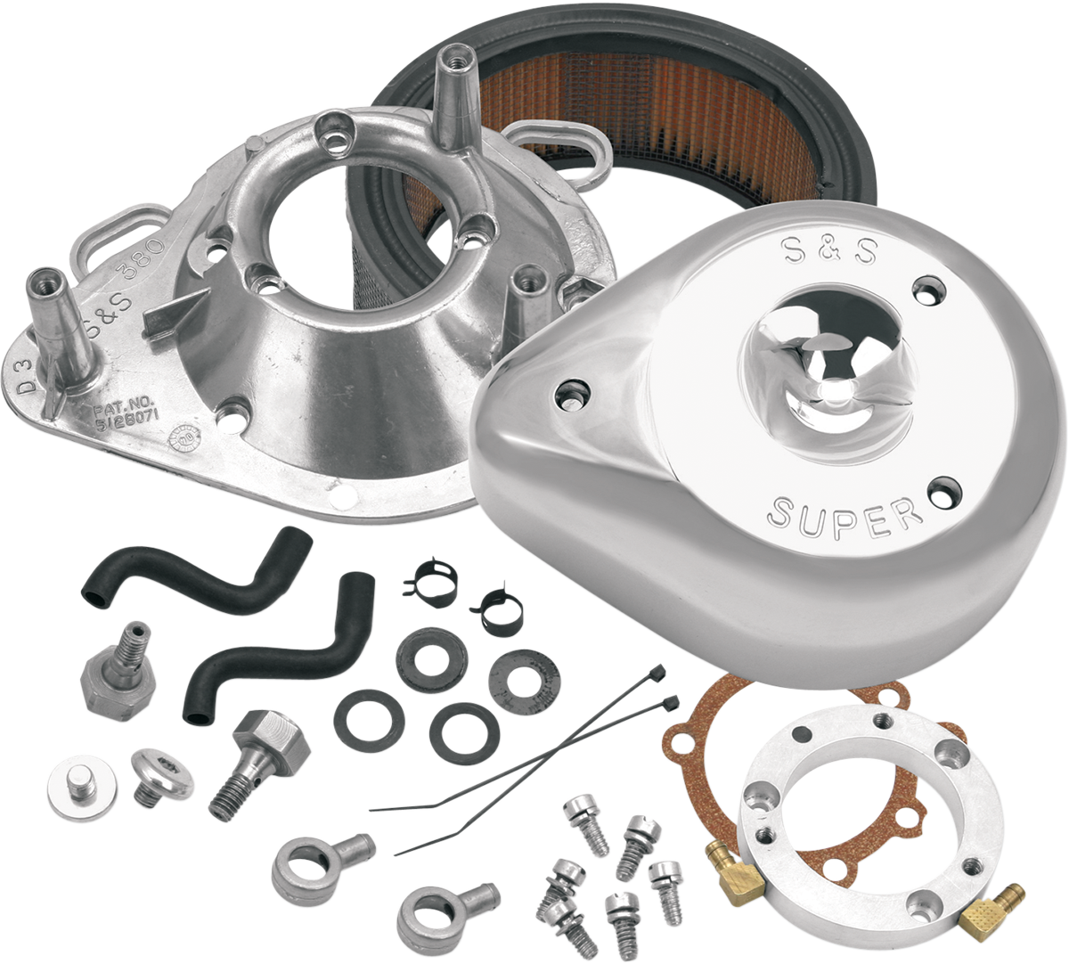 Teardrop Air Cleaner Kit - Chrome