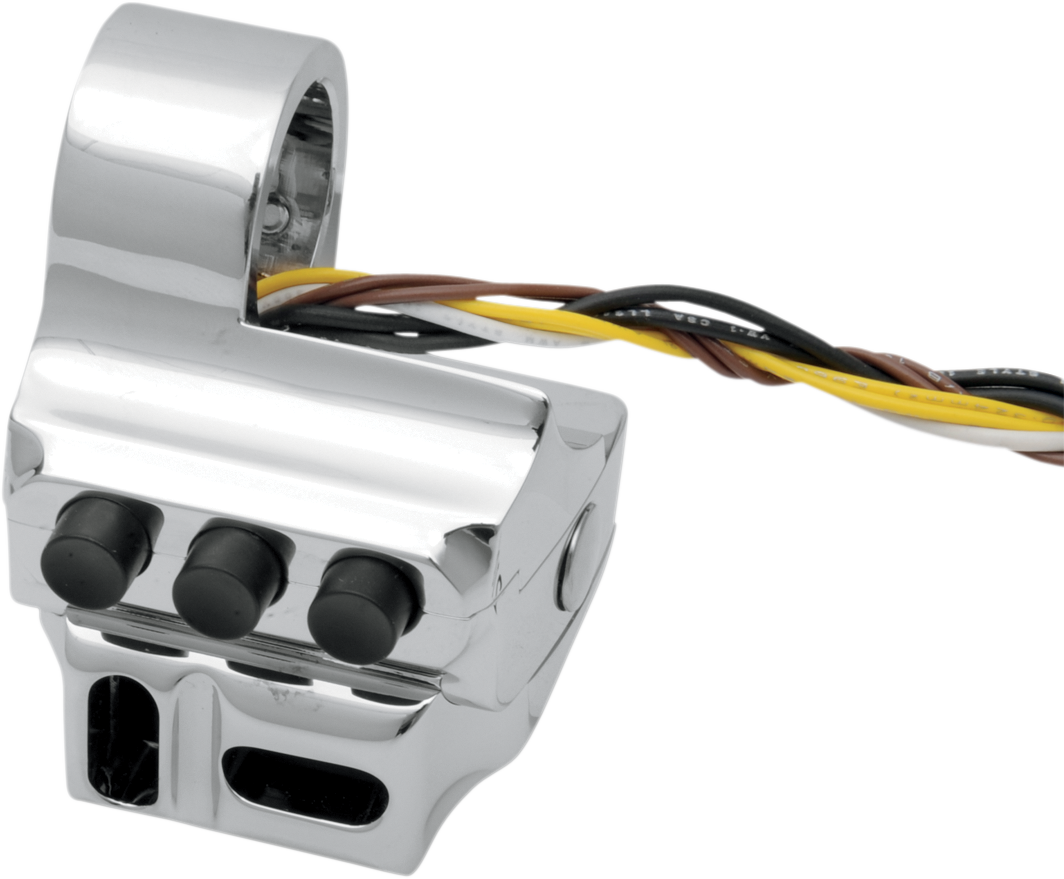 Control Switch Housing - Left Side - Hydraulic Clutch - Five Button - Chrome