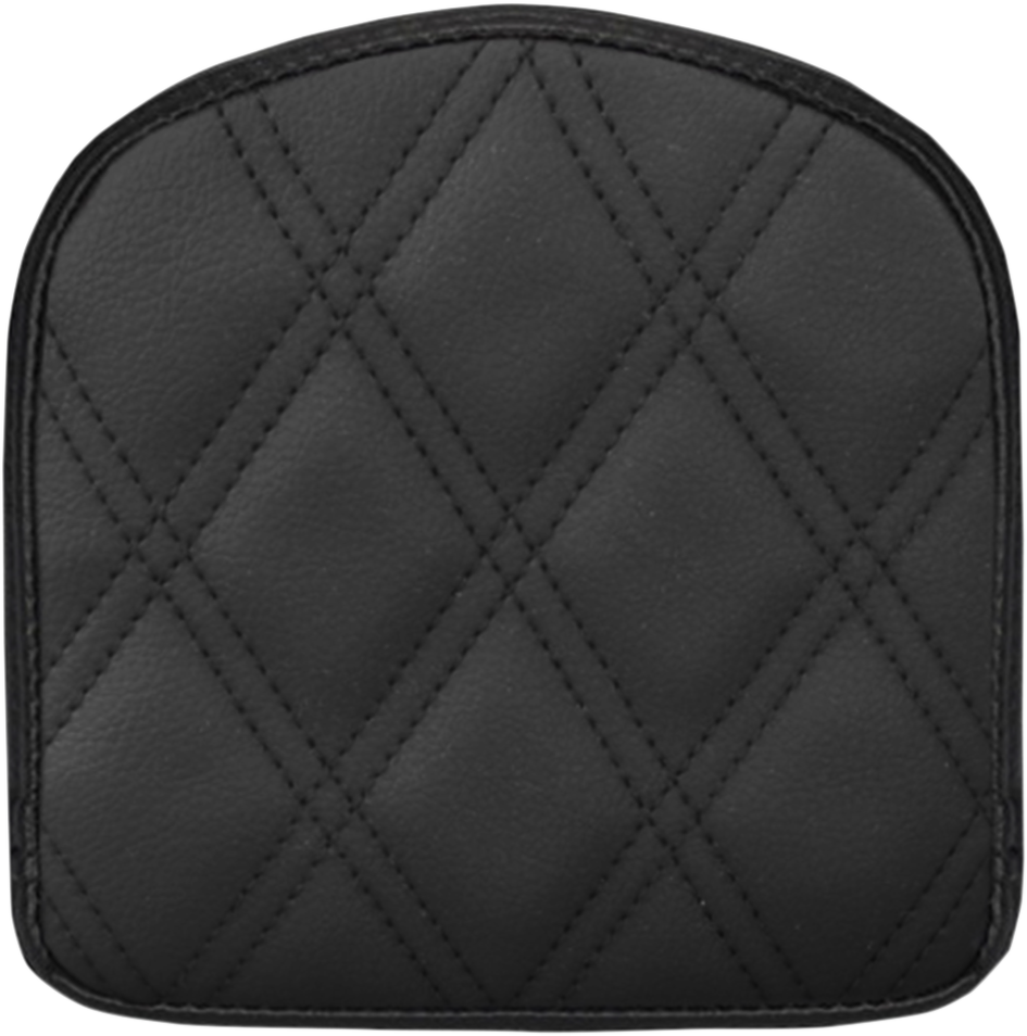 Sissy Bar Pad - Lattice Stitched - Black - Universal