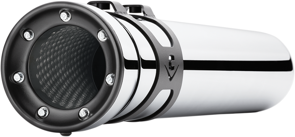 Race-Pro Slip-On Mufflers - Chrome - '95-'16 FLH