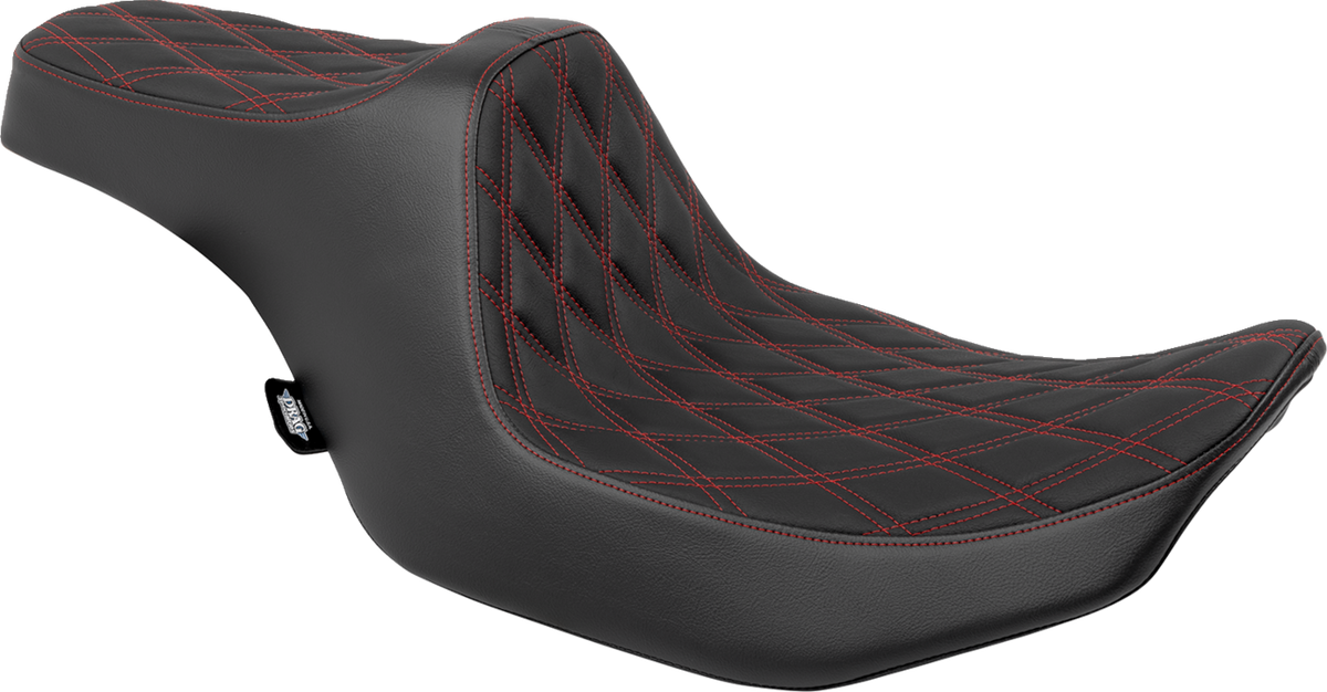 Predator III Seat - Double Diamond - Red Stitched - FLT/FLH '23-'24