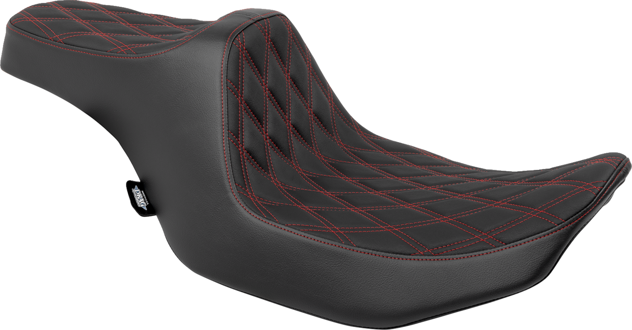 Predator III Seat - Double Diamond - Red Stitched - FLT/FLH '23-'24