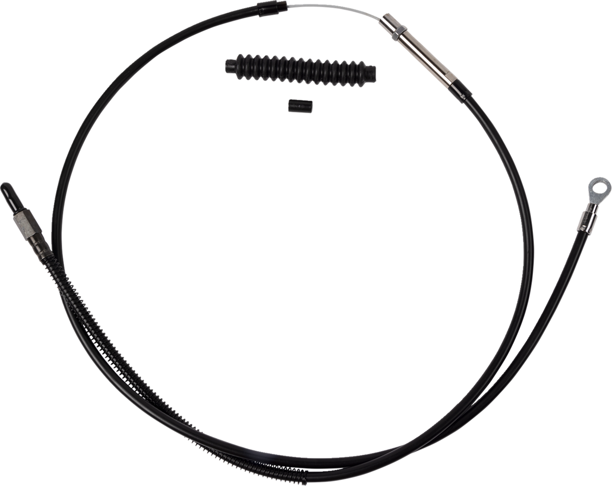 High-Efficiency Black Vinyl Clutch Cable - +8" Size