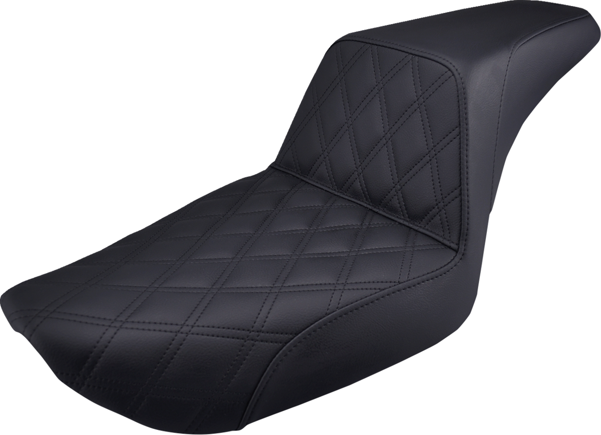 Step-Up Seat - Front Lattice Stitch - Black - Dyna