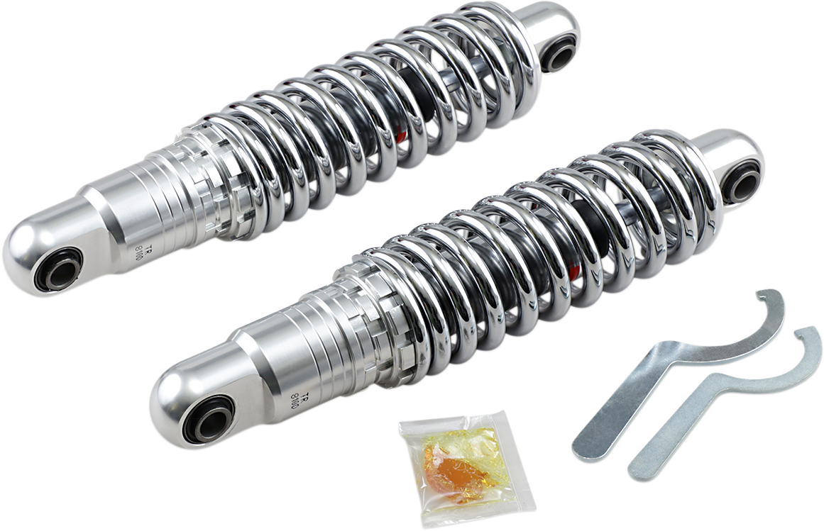 Premium Ride-Height Adjustable Shocks - 12" - Heavy Duty - Chrome