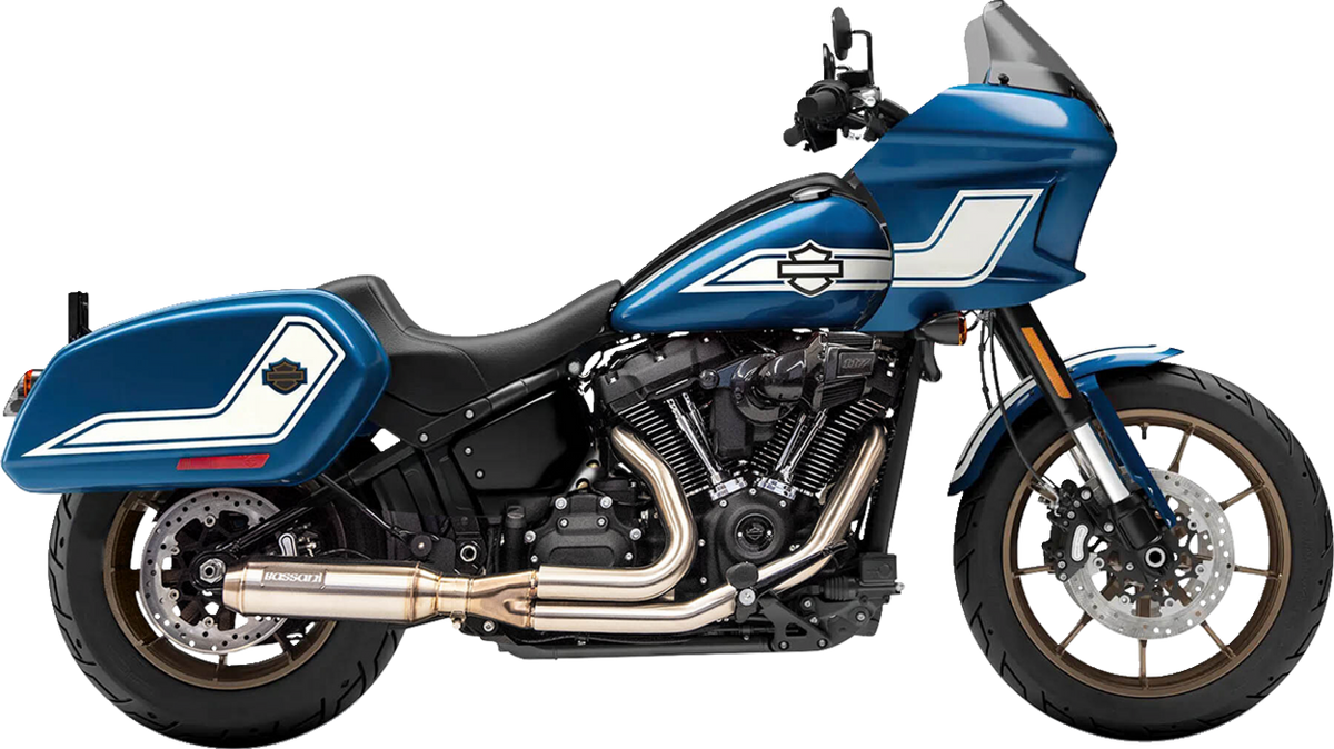 2-Into-1 Stainless Exhaust System With 4" Super Bike Muffler