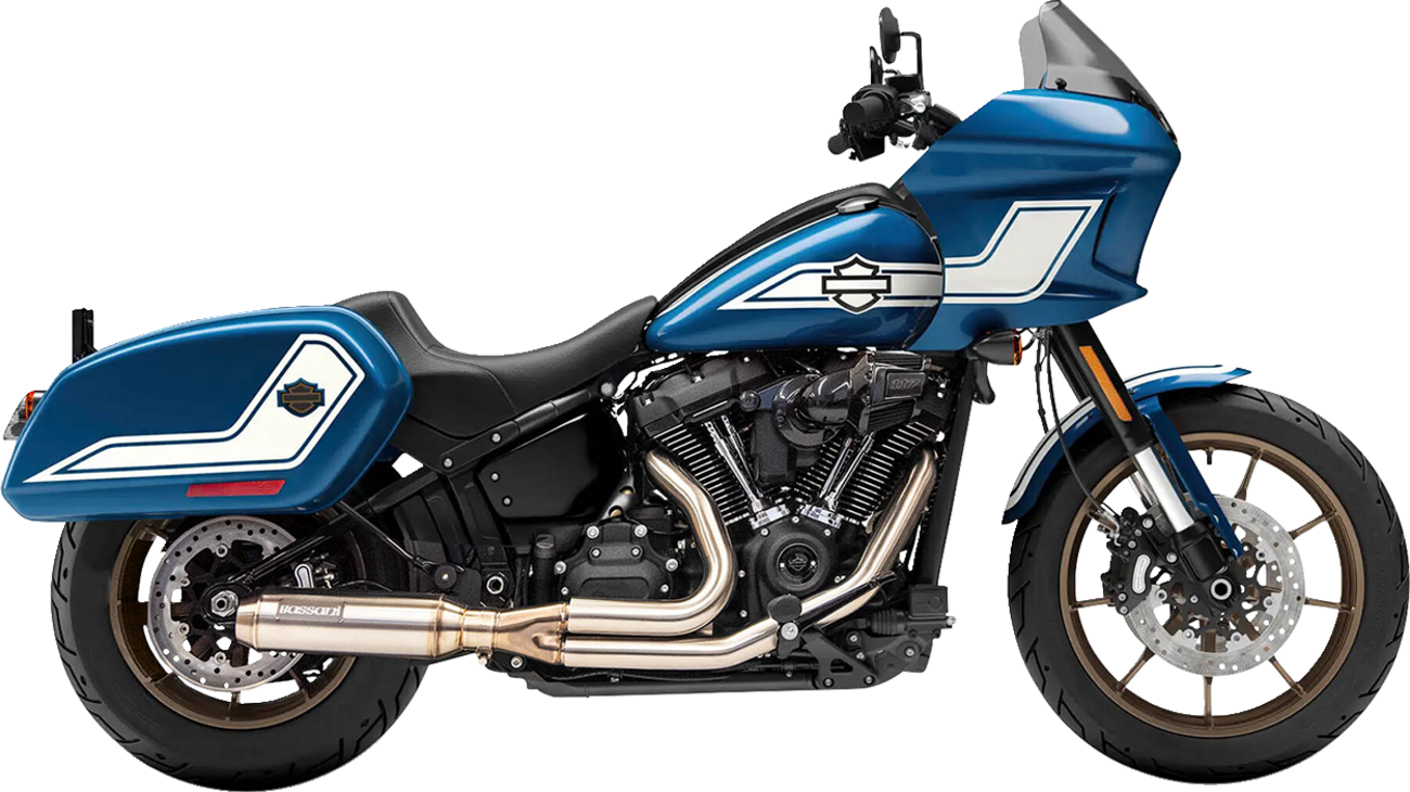 2-Into-1 Stainless Exhaust System With 4" Super Bike Muffler