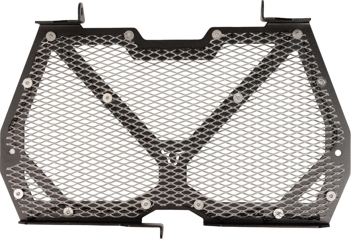 Radiator Guard - Black/Silver - Kawasaki