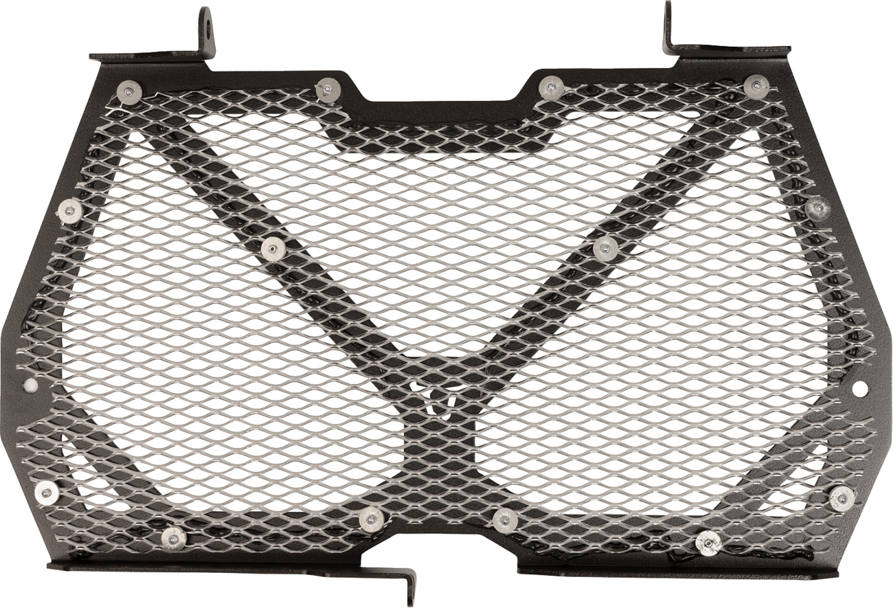 Radiator Guard - Black/Silver - Kawasaki
