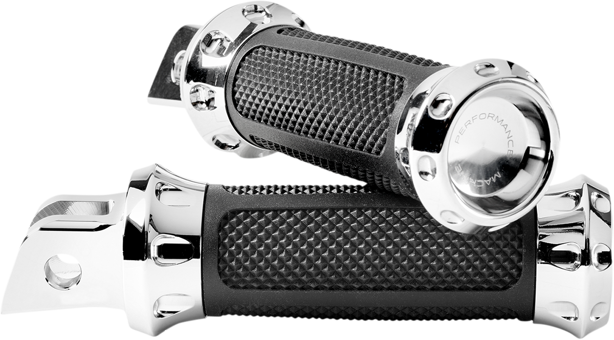 Overdrive Foot Pegs - Driver - Chrome - FL/FX