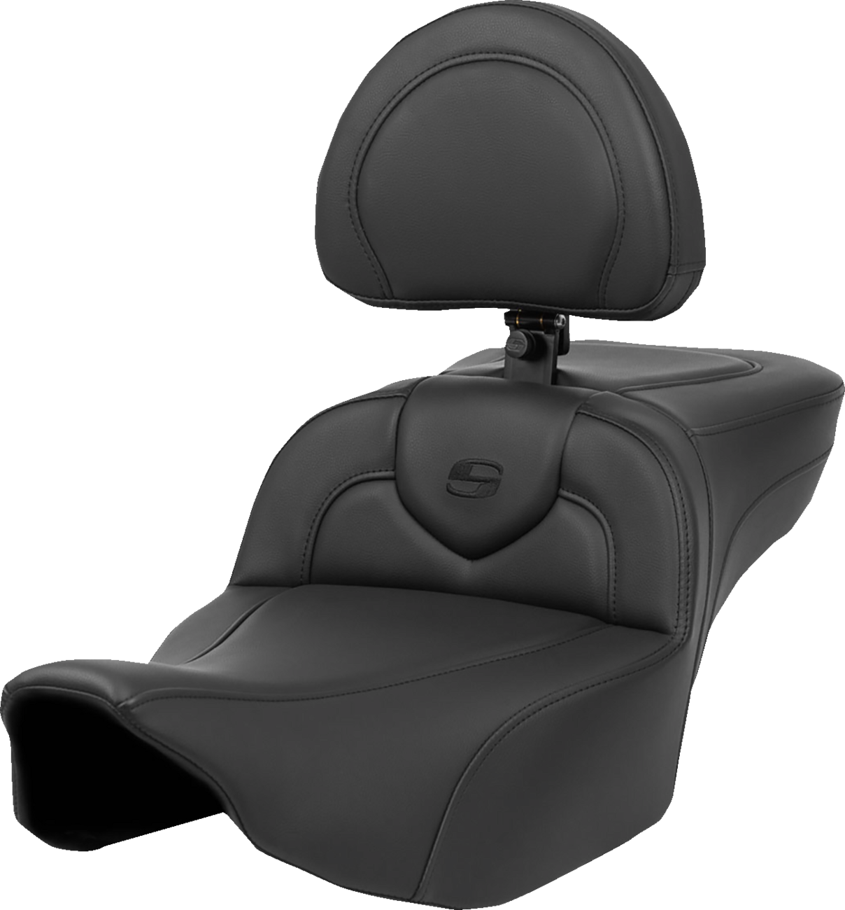 Heated RoadSofa™ Seat - Extended Reach - Smooth - W/ Backrest - FLT/FLH ’23-‘24