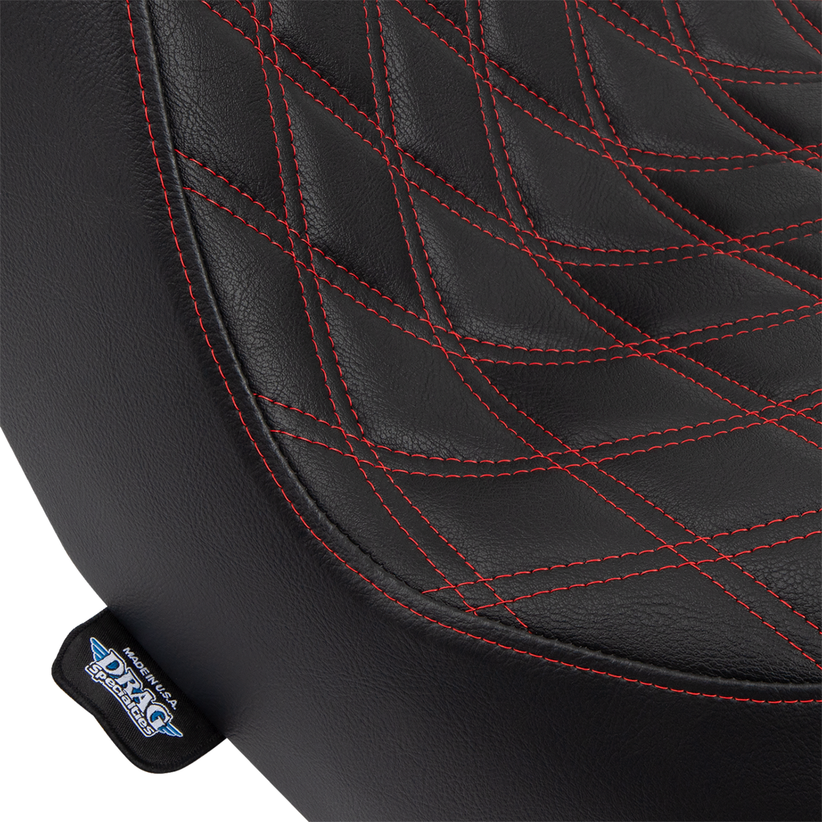Predator III 2-Up Seat - Vinyl - Double Diamond - Red Stitching - FL/FX '18-'24