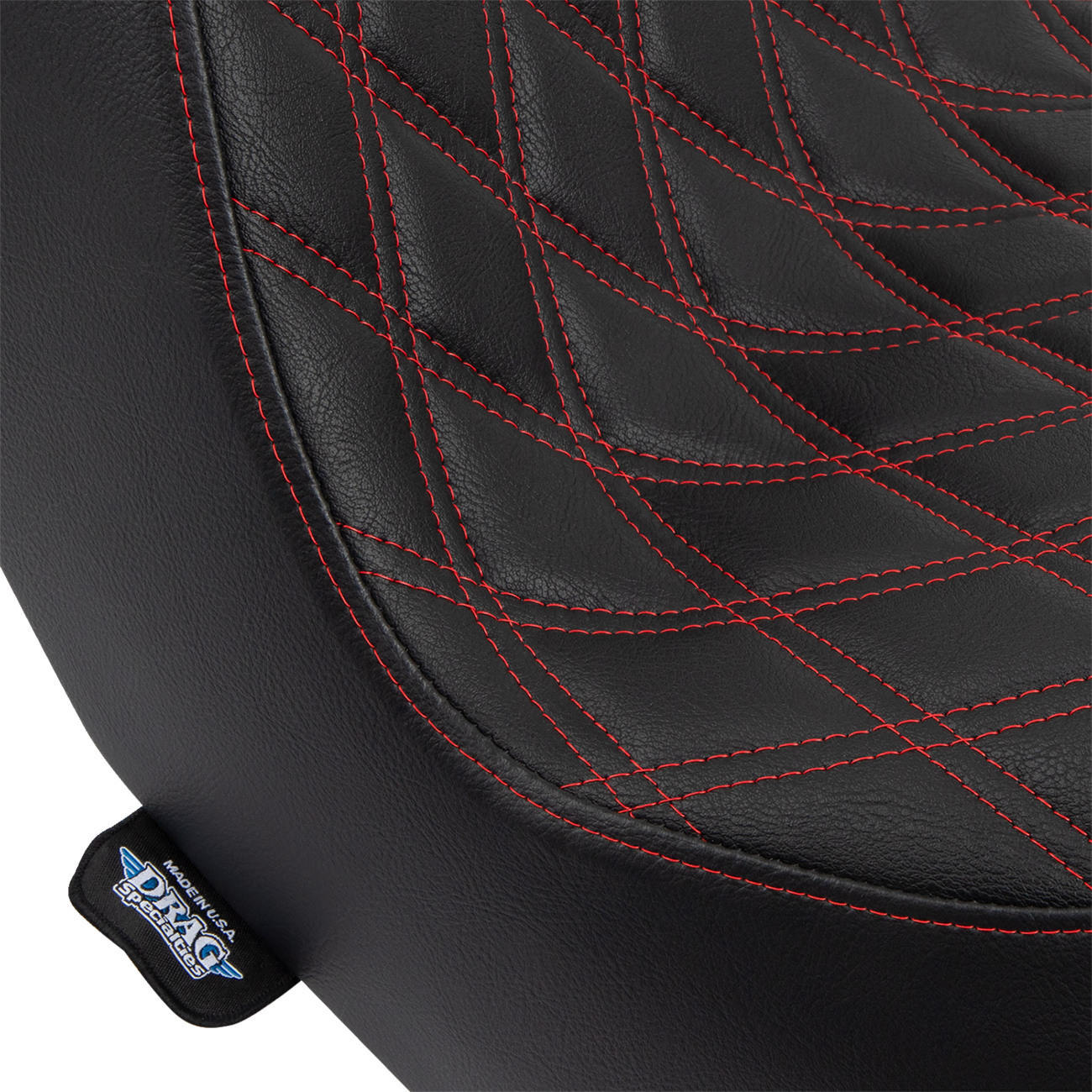 Predator III 2-Up Seat - Vinyl - Double Diamond - Red Stitching - FL/FX '18-'24