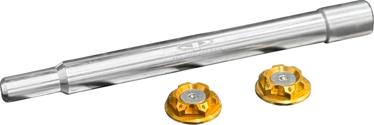 Y-Axle With Turret Style Axle Cover Kit - Custom - Front - Gold - 1"
