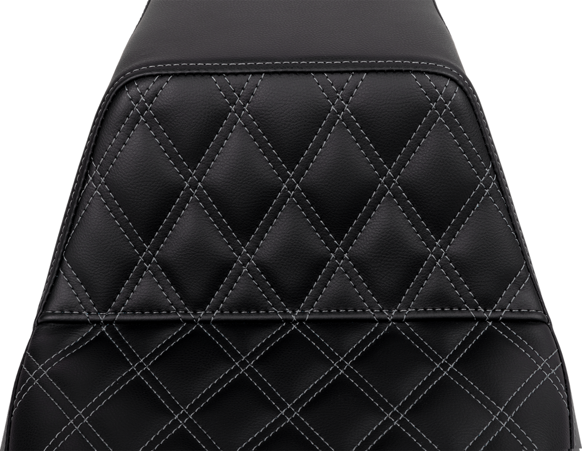 Step-Up Seat - Front Lattice Stitch - Dark Gray Stitch - FLH/FLT '08-'23