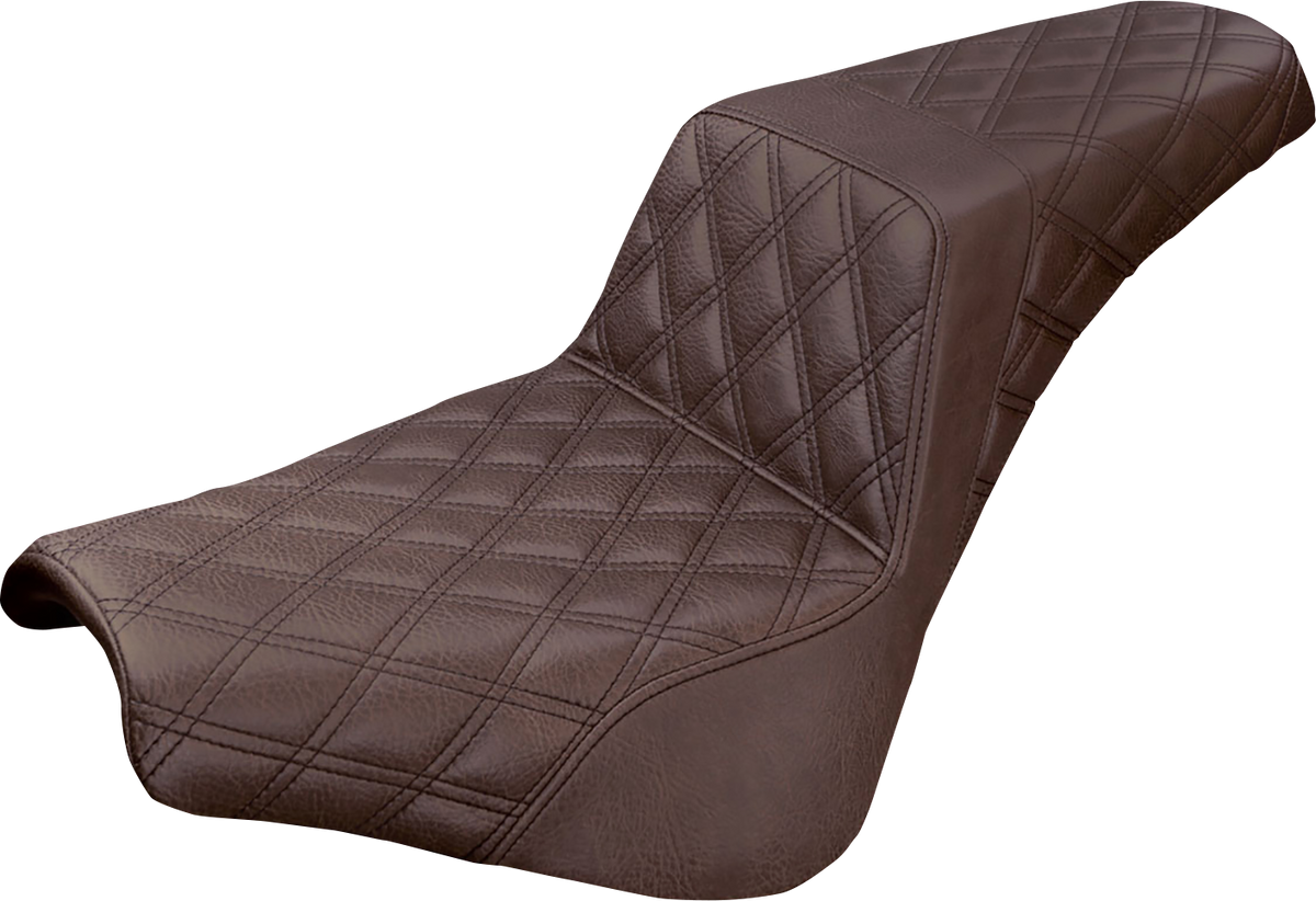 Step-Up Seat - Full Lattice Stitch - Brown