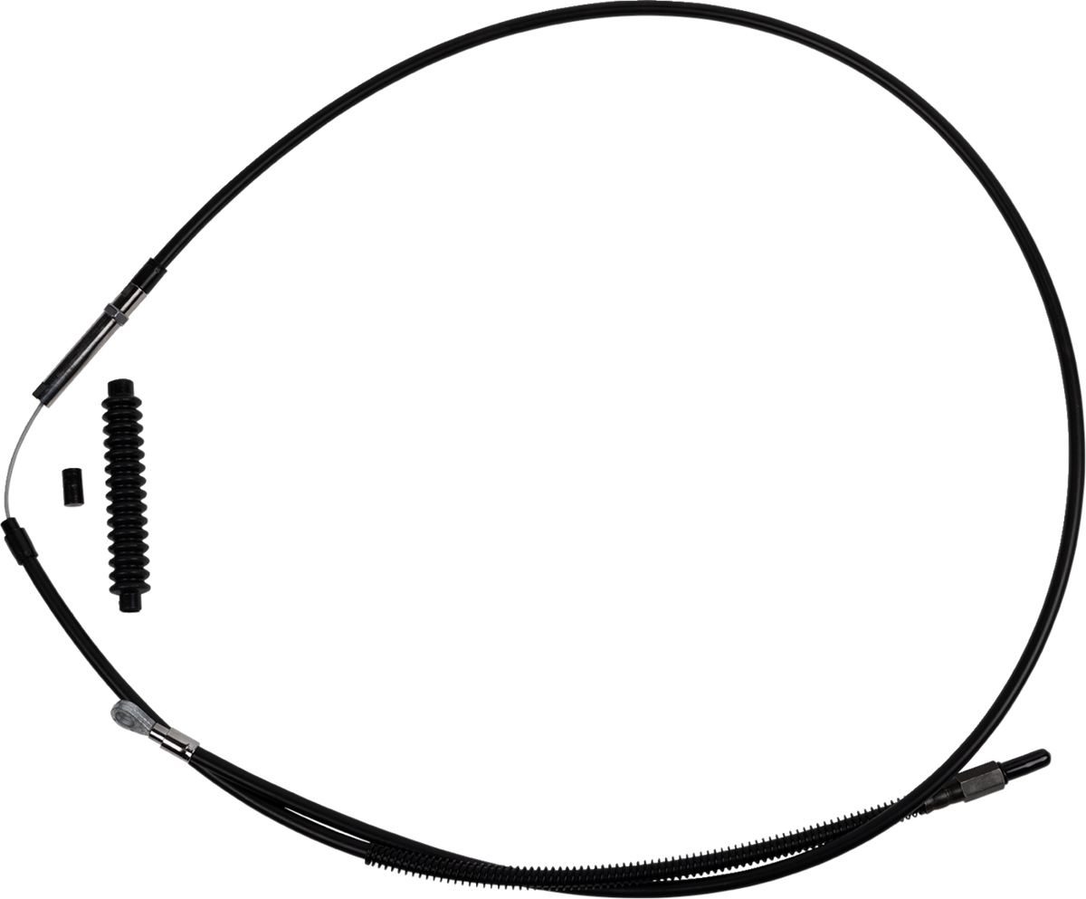 High-Efficiency Black Vinyl Clutch Cable - +10" Size