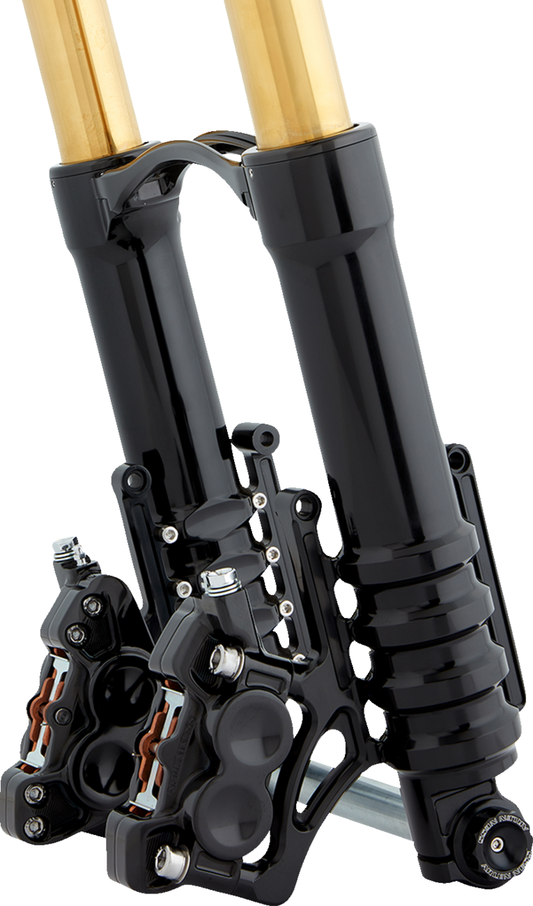 Fork Legs - 49 MM - Black Anodized - For Custom Radial Mount Brake Caliper
