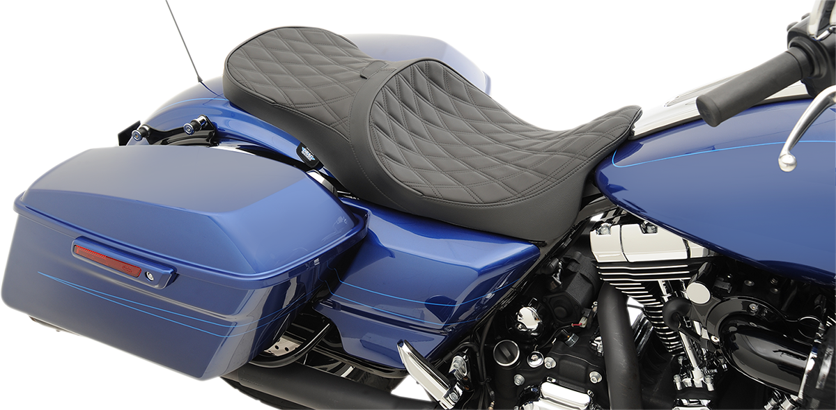 Low Touring Seat - Solar Reflective - Double Diamond - With Backrest Receiver - FL '08-'23