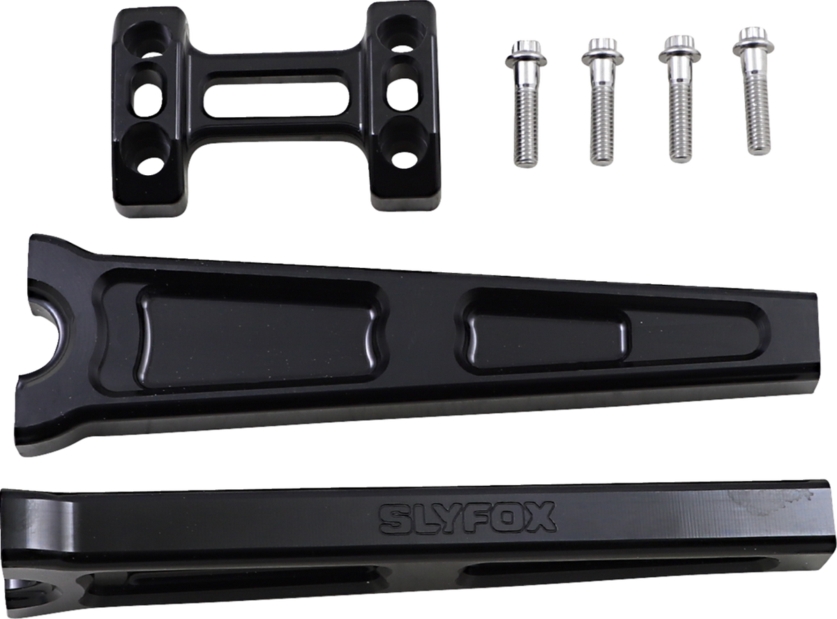 Handlebar Riser Kit - Straight - 1" Clamping - 10" Rise - Black