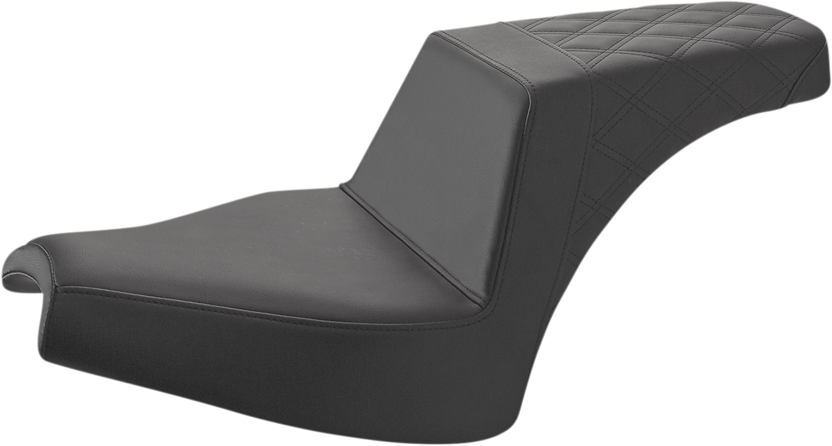Step-Up Seat - Front Smooth/Rear Lattice Stitch - Black - Chief