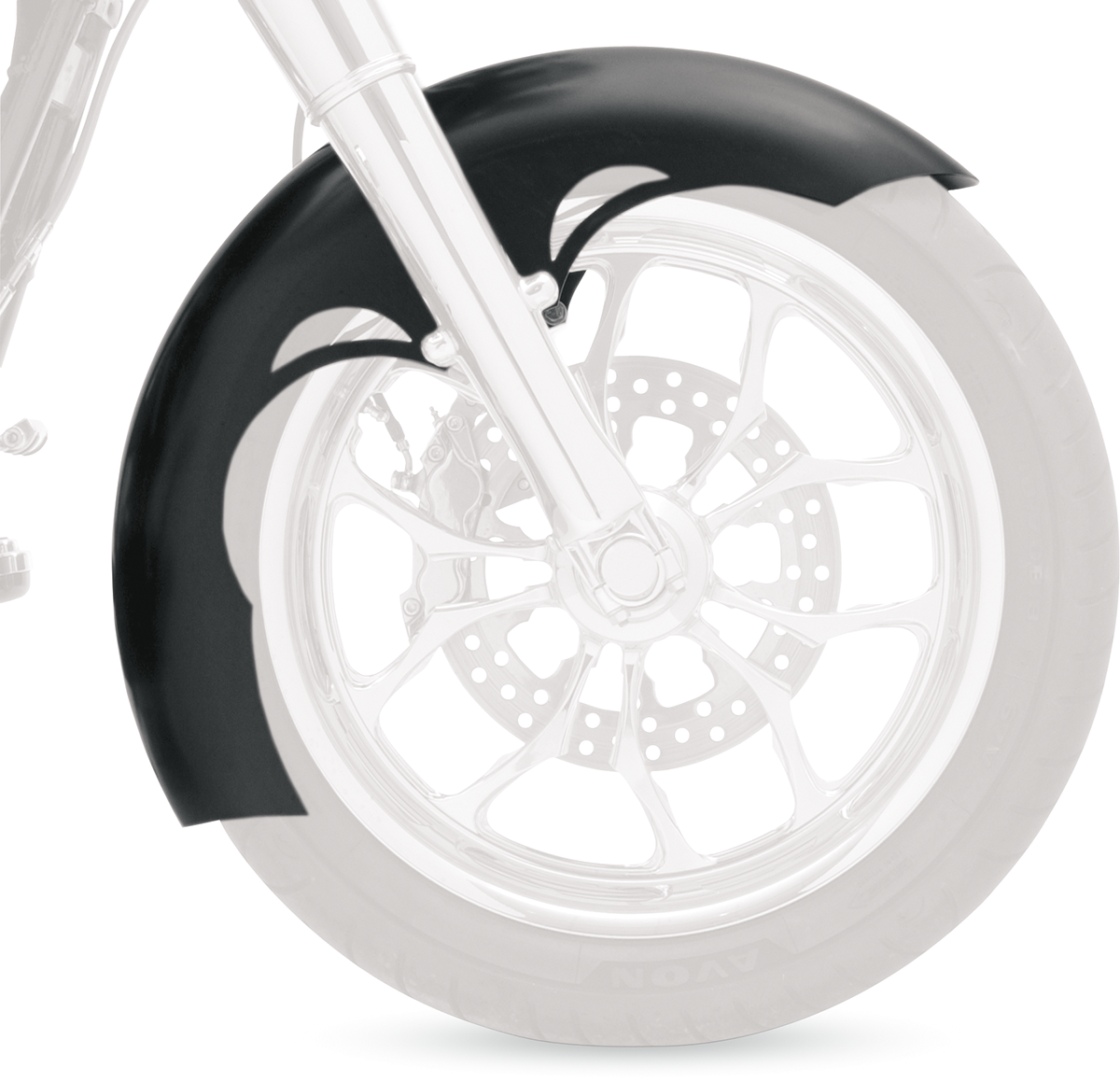 Tude Front Fender - Black - 21" - HD Touring/Trike
