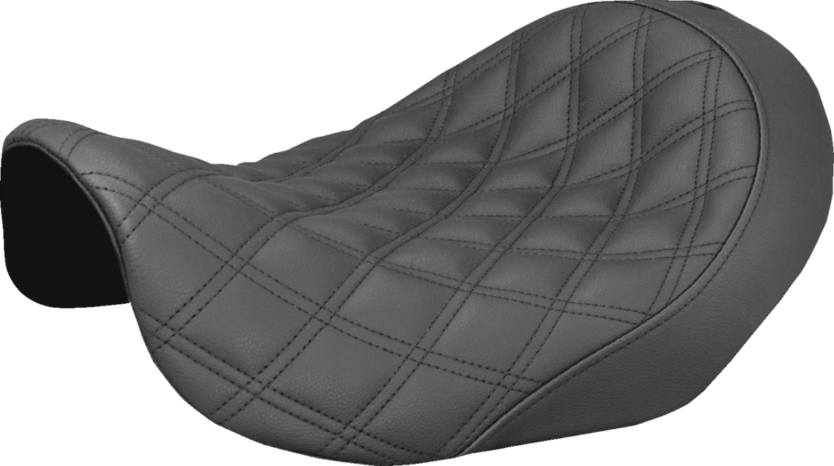 Renegade™ Solo Seat - Lattice Stitched - Black - Dyna '06-'17