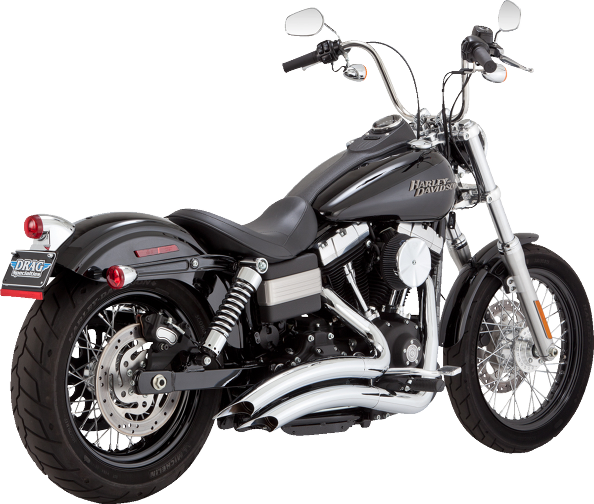 2-Into-2 Big Radius Exhaust System - Chrome