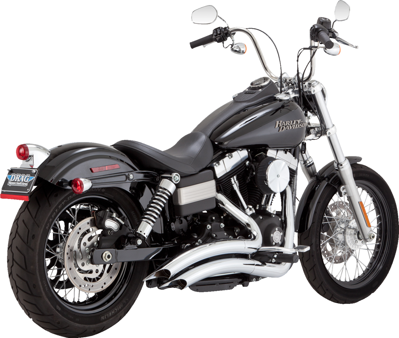 2-Into-2 Big Radius Exhaust System - Chrome