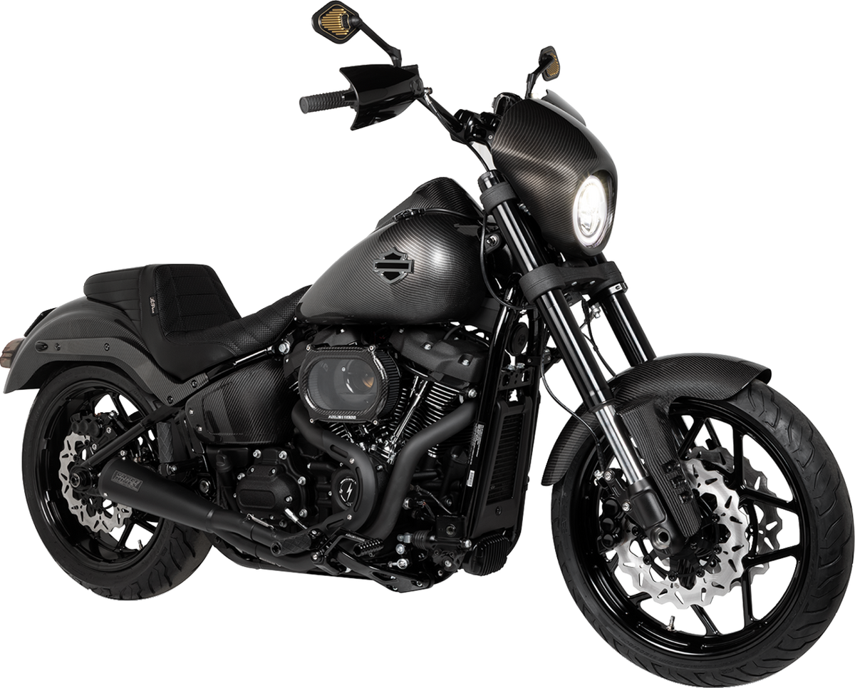 2-Into-1 Upsweep Exhaust System - Black - Stainless Steel