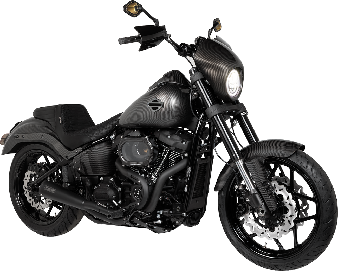 2-Into-1 Upsweep Exhaust System - Black - Stainless Steel