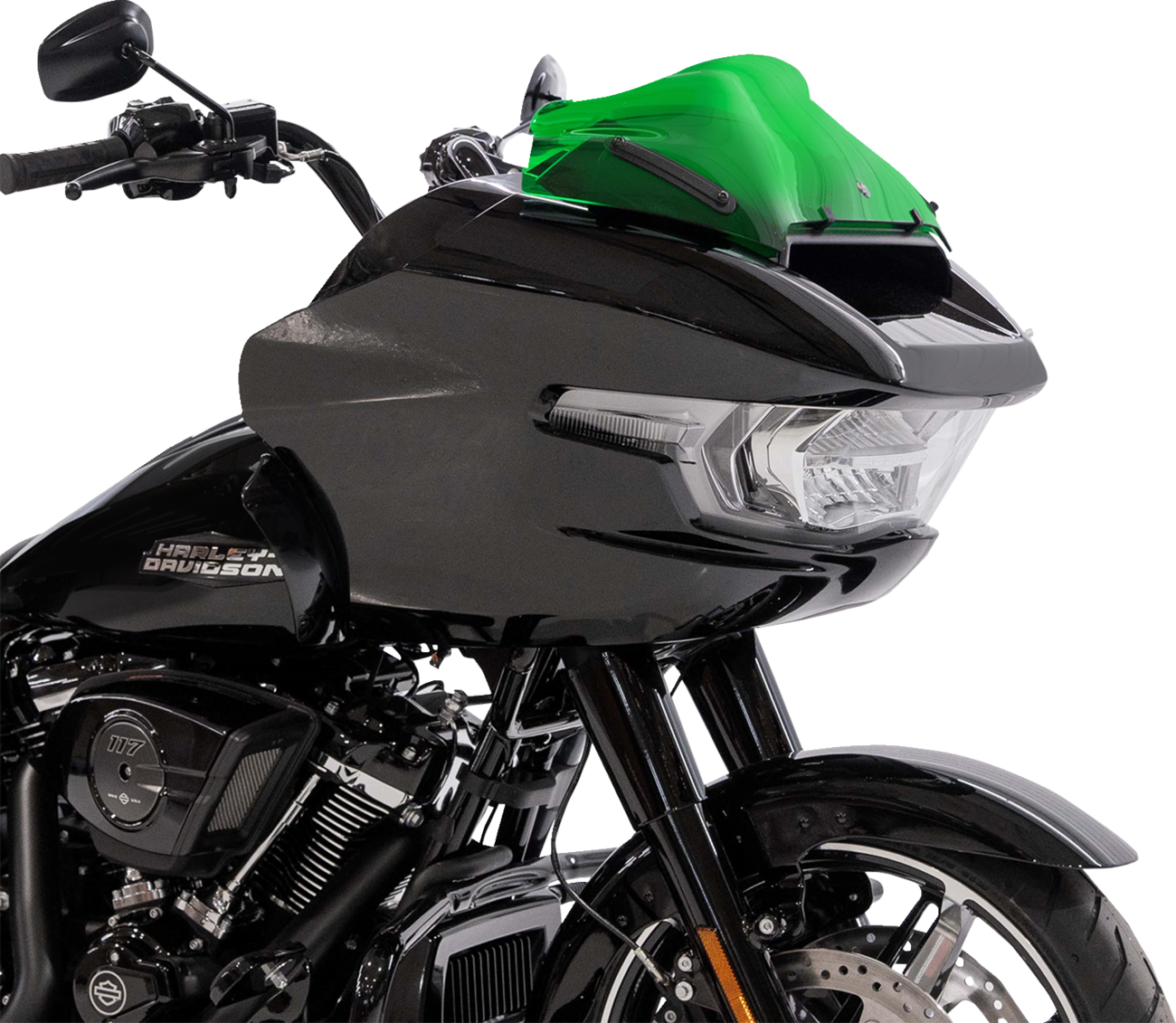 Kolor Flare® Windshield - 8" - Green - '23-'25 FLTRX