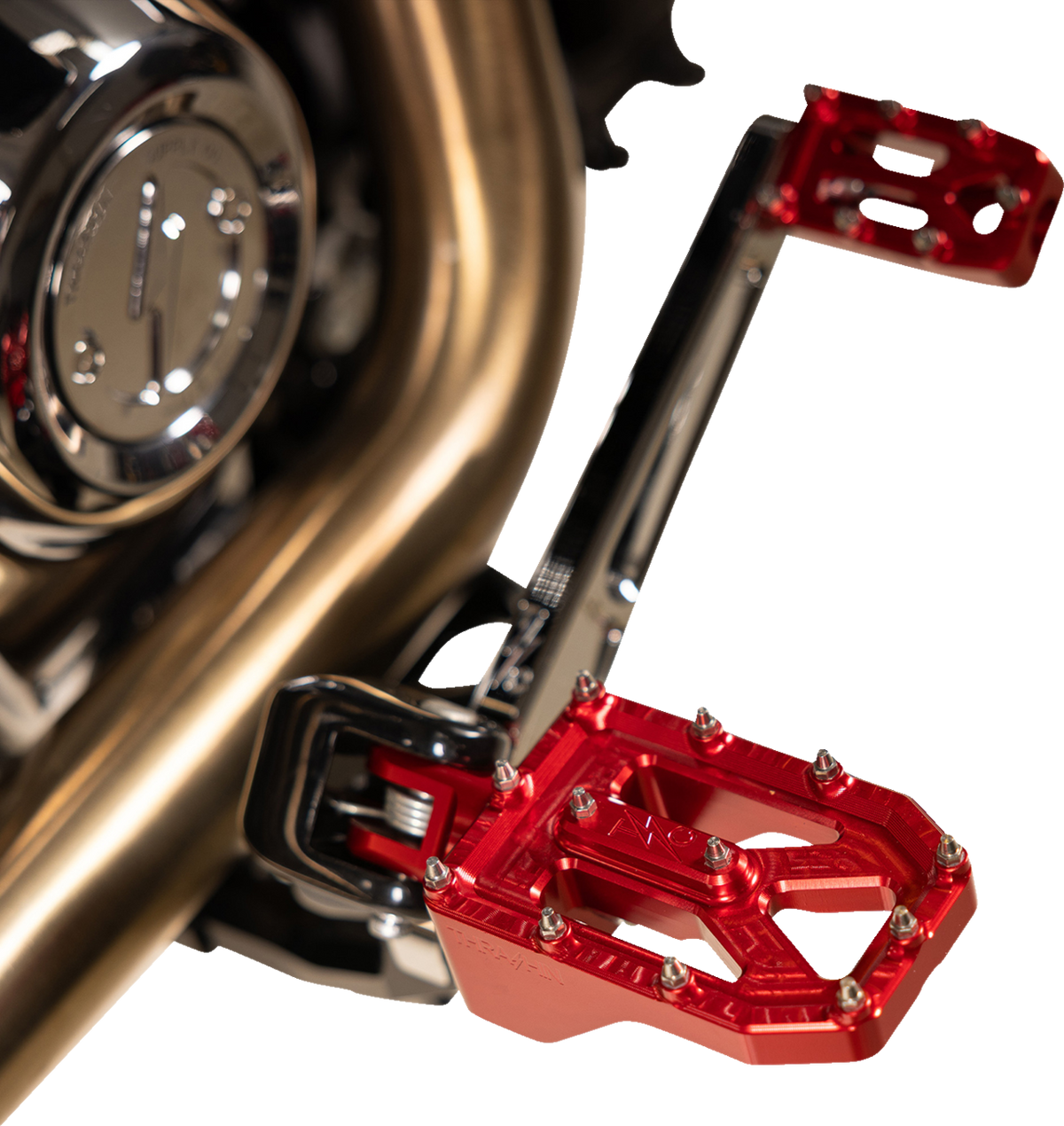 Aggressor Foot Pegs - Rear - Red - HD '72-'25
