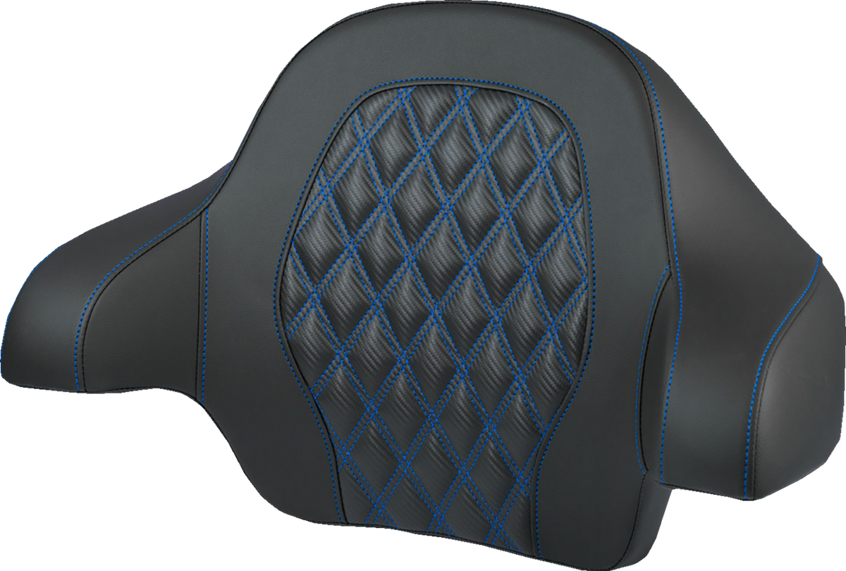 Tour-Pak® Backrest Pad - Lattice Stitch - Blue Stitch - FL '14-'25
