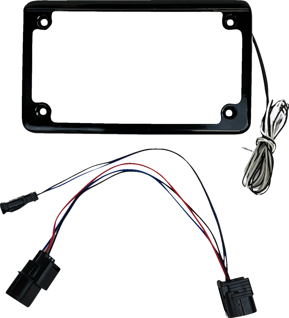 Lighted License Plate Frame - Gloss Black - Talon